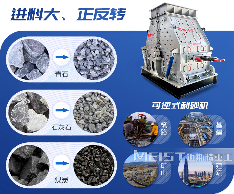 可逆制砂機石料破碎